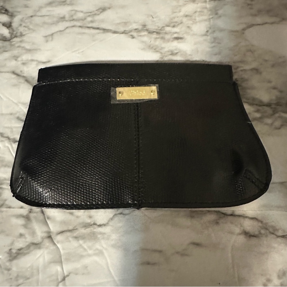 Chloe cosmetic pouch new black classic clutch